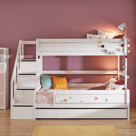 LIFETIME Kidsrooms Family Bunk Bed with Steps (3 Sizes)