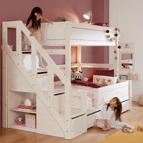 LIFETIME Kidsrooms Family Bunk Bed with Steps (3 Sizes)